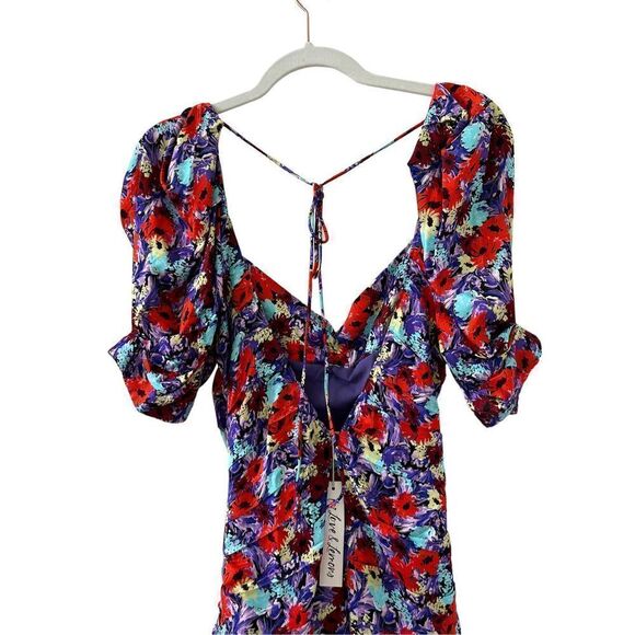 For Love & Lemons Chiara Puff Sleeve Mini Dress Women’s Size Large - Picture 6 of 9